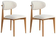 Set de scaune de sufragerie Lionte White and DarkOak, 2 buc.