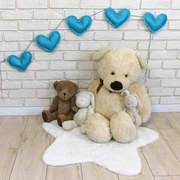Decorative ghirlandă din piele ecologica Baby Nellys Inimi - turcoaz