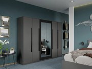 Dulap dormitor Gri+Oglinda Stone C13