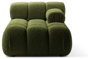 Sezlong Bellis cu tapiterie boucle, verde