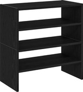 vidaXL Rafturi pantofi 2 buc Stejar negru stivuibil 60x30x30,5 cm