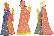 vidaXL Iluminat de Crăciun cu cei 3 Magi 3 pcs Alb cald 105 cm