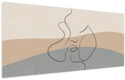 Tablou - Sărut de linie de artă (120x50 cm)