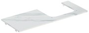 Blat pentru lavoar Geberit One cu decupaj dreapta tip marmura alba 120 cm