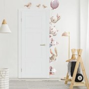 INSPIO Autocolante pentru perete - Animale în acuarelă în jurul ușii