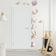 INSPIO Autocolante pentru perete - Animale în acuarelă în jurul ușii