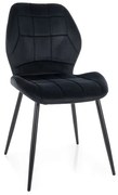 Scaun de sufragerie JAKE VELVET neagra