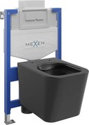 Mexen set incastrat WC cadru Fenix XS-U cu vas WC Teo, negru mat - 6853385XX85
