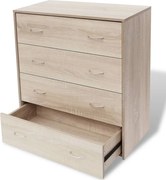 vidaXL Dulap cu 4 sertare, 60x30,5x71 cm, culoare stejar