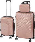 TraveLux Pro XVI set valiză rulantă aur roz