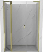 Mexen Mist L ușile de duș batante 135 cm, transparente, aurii - 8A4L-135-001-50-00