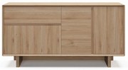 Comodă în culoare naturală cu aspect de lemn de stejar 146x76x45 cm Carpi – Marckeric