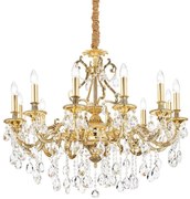 Lustră pe cablu Ideal Lux Crystal GIOCONDA 12×E14/40W/230V