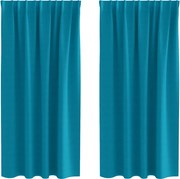 vidaXL Perdele Opaque cu Inel 2 pcs Turcoaz 175 x 140 cm Poliester