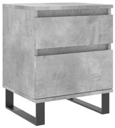 vidaXL Noptieră, gri beton, 40x35x50 cm, lemn compozit