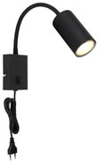 Aplica de perete cu spot directionabil design modern Robby negru