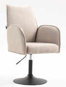 HR280N Scaun Latte Boucle cu Bază Neagră