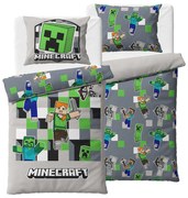 Lenjerie de pat pentru copii MinecraftDescoperă-ți lumea, 140 x 200 cm, 70 x 90 cm