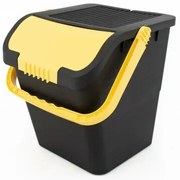 Coș de gunoi pentru deșeuri sortate Practic, 35 l,capac galben