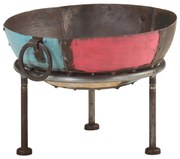 vidaXL Vatră de foc rustică, colorată, Ø 40 cm, fier