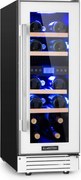 Klarstein Vinovilla 17, vinotecă cu două zone, 53 l, 17 sticle, 3 culori, albă
