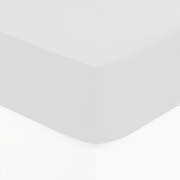 Cearceaf cu bandă elastică, 90 x 190 cm, bumbac, alb