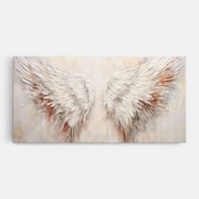 Tablou Canvas, 40x80cm, Dormitor si Living, Moderne, Textura de pictura, White Bloody Wings