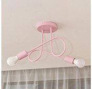 Lustră aplicată OXFORD 2xE27/15W/230V roz