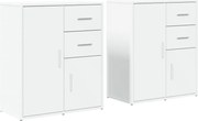 vidaXL Dulapuri, 2c., alb, 60x31x70 cm, lemn prelucrat