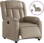 vidaXL Fotoliu rabatabil electric, cappuccino, piele ecologică