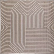 vidaXL Covoare de zonă Pătrat PALMERAS Bej 240 x 240 cm Poliester