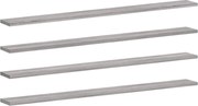 vidaXL Rafturi de perete, 4 buc., gri sonoma, 100x10x1,5 cm, lemn