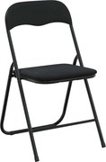 vidaXL Scaun pliant 8 pcs Negru 48 x 44 x 78 cm Catifea