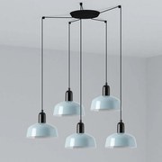 Lustra cu 5 pendule metal TATAWIN S blue