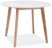 Masa de dining alba MOSSO II 100x100