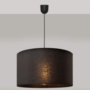 Lustră pe cablu ALBA 1xE27/15W/230V d. 45 cm neagră