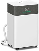 HOMCOM Dezumidificator de aer 20 L/zi, dezumidificator silențios, rezervor apă 4,5 L, 30,5x23,5x49,5cm, alb | Aosom Romania