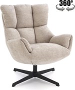 Fotoliu pentru living ORINOKO, stofa clasica bej - Odin 28, 72x79x87 c