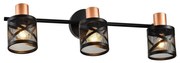 Spot de perete Prezent 75469 ANTARES 3xE14/40W/230V negru/cupru