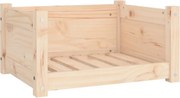 vidaXL Pat pentru câini 55,5x45,5x28 cm Lemn masiv de pin
