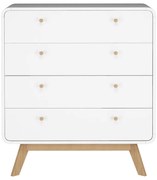 Comodă albă înaltă 80x88 cm Caitlin – Støraa