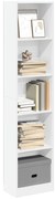 vidaXL Bibliotecă, alb, 40x24x176 cm, lemn prelucrat