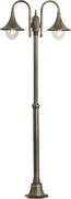 Felinar clasic de exterior negru cu auriu antic 200cm 2 lumini IP44 - Daphne