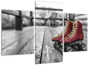 Tablou cu pantofi cu role vechi roșii (90x60 cm)