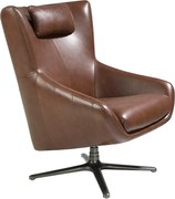 Fotoliu pivotant tapitat cu piele sintetica George