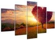 Tablou cu copaci în forma de inimă (150x105 cm)