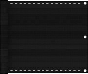 vidaXL Paravan de balcon, negru, 75x500 cm, HDPE