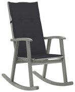 vidaXL Balansoar cu perne, gri, lemn masiv de acacia