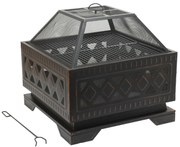 Șemineu cu capac pătrat Cattara 13009, 63,5 x 63,5x 62 cm