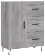 vidaXL Servantă, gri sonoma, 69,5x34x90 cm, lemn compozit
